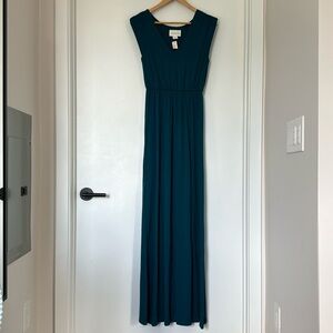 SABINE Teal/Blue Maxi Dress XS